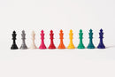 Coloured Gambit Chess Pieces (1/2 set - 17 pieces)