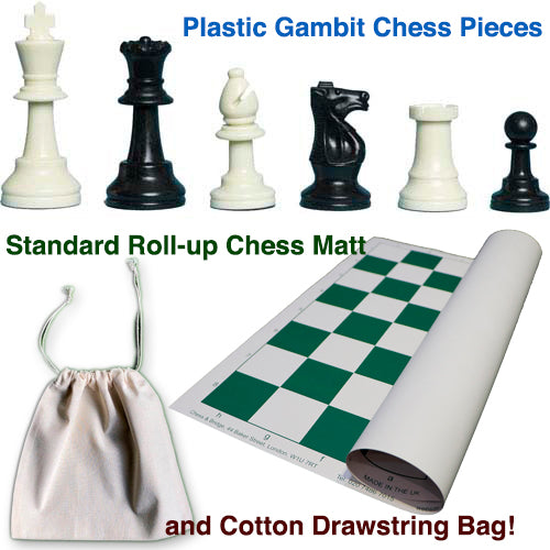 Mega Club Combo A (10 chess sets, roll-mats and bags)