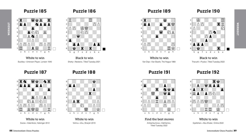 Intermediate Chess Puzzles: 500 Practice Exercises - Martin Bennedik