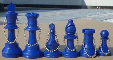 Chess Chain Chess Key Chain / Bag Charm - Blue