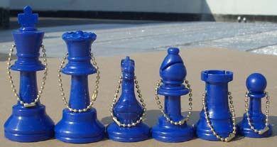Chess Key Chain / Bag Charm - Blue