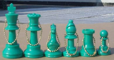 Chess Key Chain / Bag Charm - Green