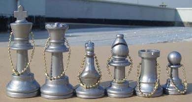 Chess Key Chain / Bag Charm - Silver
