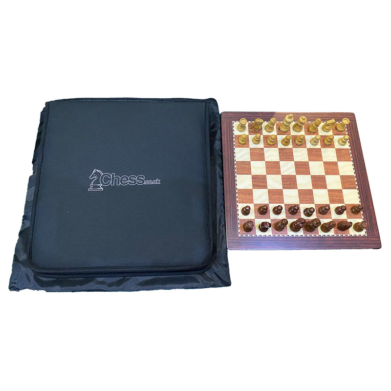 Lasker Travel Magnetic Chess Set with Carry Case (25 x 25cm)