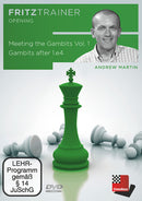 Meeting the Gambits Vol 1: Gambits after 1.e4 - Andrew Martin (PC-DVD)