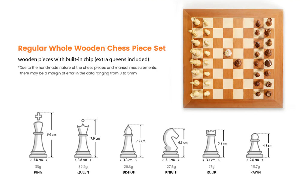 ChessNut Pro - Full sized wooden Electronic Chess Set with Regular che