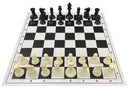 Super Staunton Quadruple Weighted Chess Set, Quality PVC Folding Board and Drawstring Bag