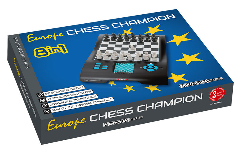 Millennium Europe Chess Champion Chess Computer + 7 Games (M800)
