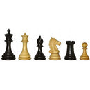 London Chess Centre Aviator Ebony Chess Pieces 4" King