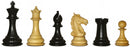 London Chess Centre Aviator Ebony Chess Pieces 4" King