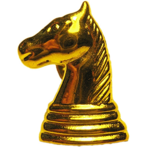 Chess Pin Badge - Gold Knight