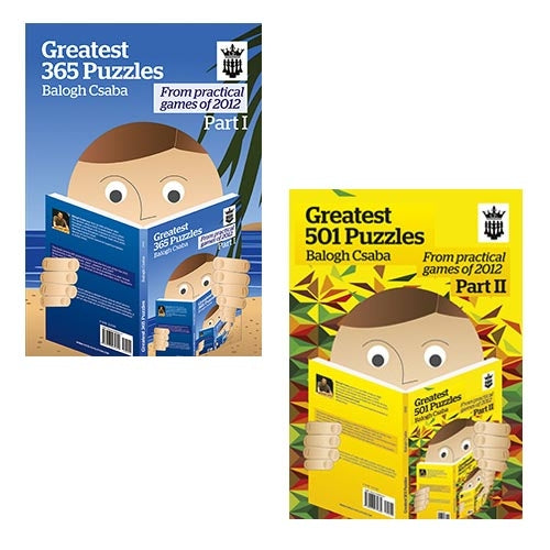 Greatest Puzzles of 2012 Parts 1 and 2: 365 and 501 puzzles - Balogh Csaba (2 books)