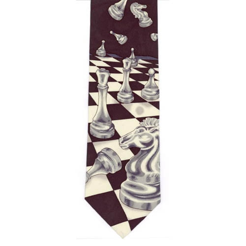 Chess Tie - Black & White