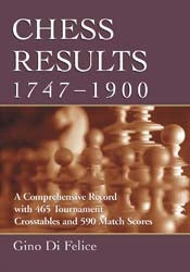 Chess Results 1747-1900 - Gino Di Felice (Hardback)
