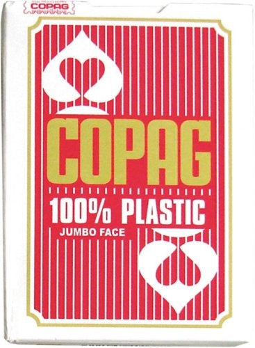 Copag 100% Plastic Playing Cards - Jumbo Index (Red)