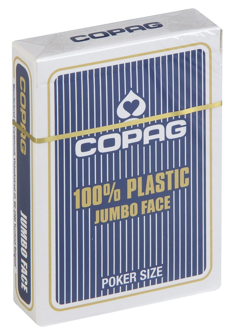 Copag 100% Plastic Playing Cards - Jumbo Index (Blue)