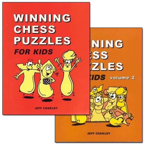 Both Winning Chess Puzzles For Kids Volume 1 and 2 - Jeff Coakley