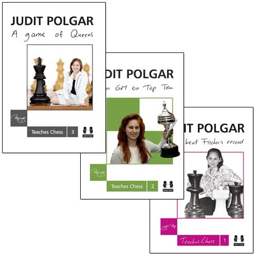 Judit Polgar Teaches Chess 1, 2 and 3 (All three books)