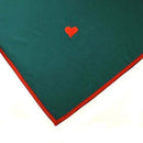 Polyester Bridge Table Cloth with Suit Symbols - Forest Green (47" square)