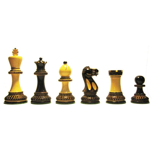 Parker Burnt Boxwood Chess Pieces 3.75" King