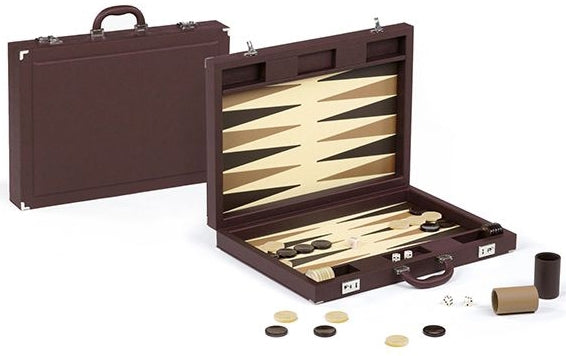 Dal Negro Luxury Backgammon Set - Brown