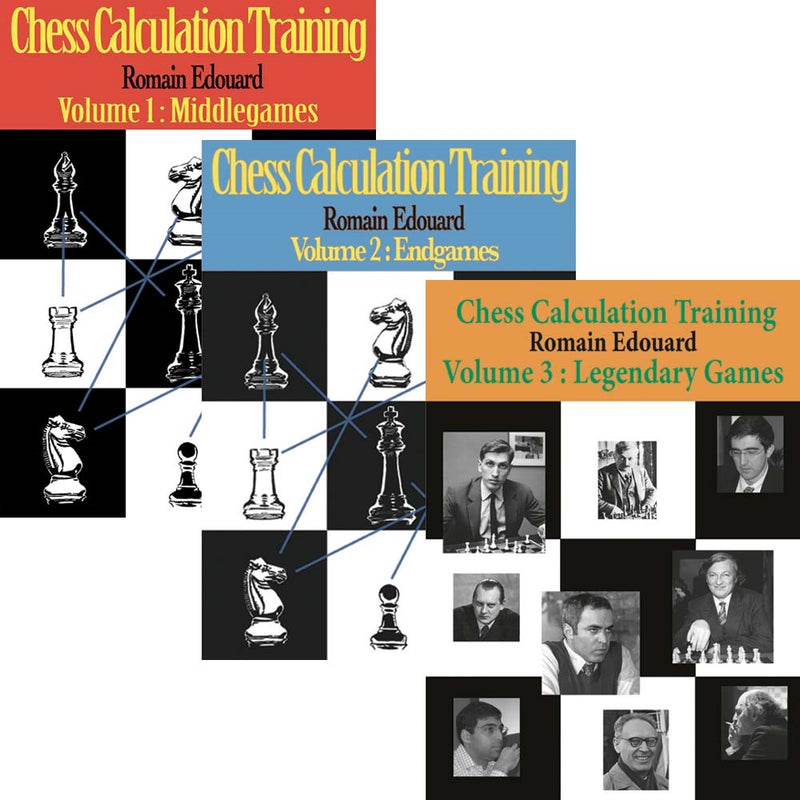 Chess Calculation Training Volume 1, 2 and 3 - Romain Edouard (3 books)