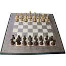 Alban 3.75" Acacia Chess Set Combination (3.75" Alban Pieces, LCC 50mm Board, Large Box)