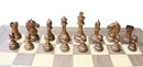 Alban 3.75" Acacia Chess Set Combination (3.75" Alban Pieces, LCC 50mm Board, Large Box)