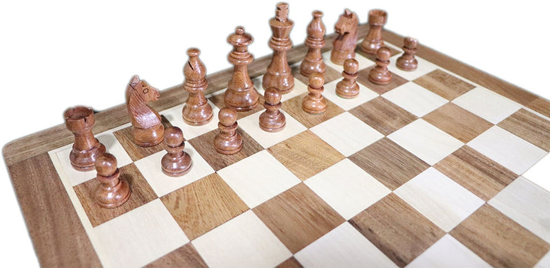Fischer Wooden Folding Magnetic Travel Chess Set (14'' x 7")