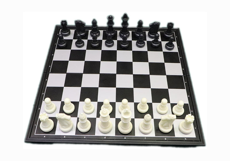 Folding Magnetic Plastic Chess Set - Medium