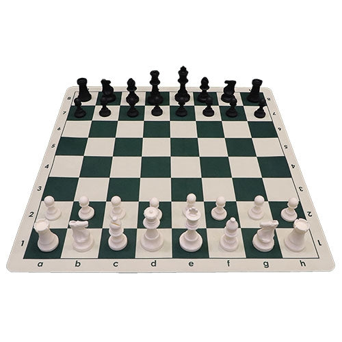 Deluxe Silicone Chess Set, Silicone Mat and Drawstring Bag