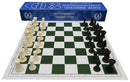 Tournament Chess Set Box (Plastic Gambit Pieces, Roll-Mat, Magnetic Clasp Box)