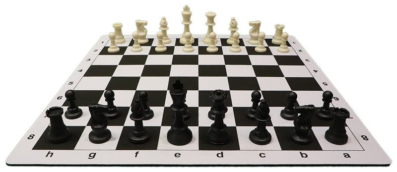 Plastic Gambit Chess Set, Mousepad Chess Mat and Tournament Box