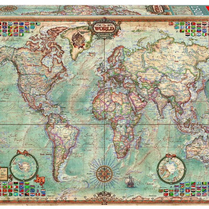 Educa Borras - Political Map of the World 1500 piece Jigsaw Puzzle