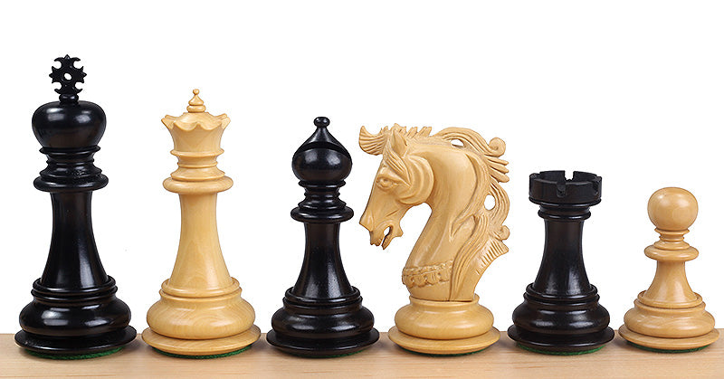 Elvis Knight Ebony Chess Pieces 4.25" King