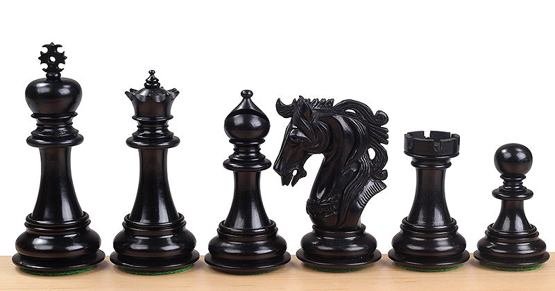 Elvis Knight Ebony Chess Pieces 4.25" King