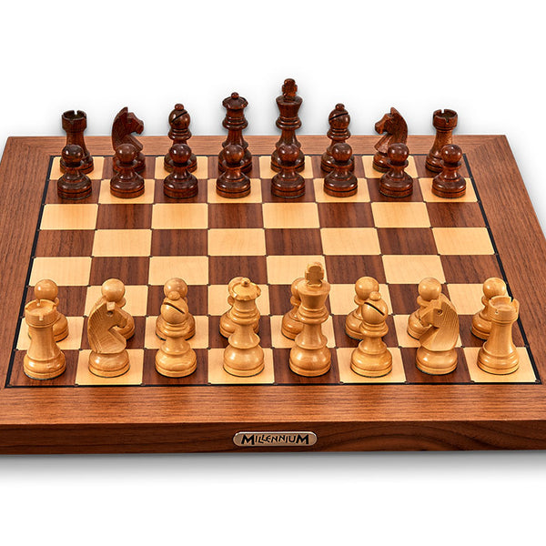  Millennium Chess Classics Exclusive Electronic Chess Board with  Two World Leading Engines. Play Online with Autosensing Pieces. M828