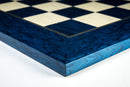 High Gloss Blue Ash Burl and White Erable Chess Board