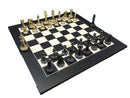 Brass Staunton Chess Combination (Brass Set, Superior A Board, Fitted Box)