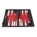 Manopoulos Burgundy Red Backgammon Set