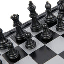 Folding Magnetic Plastic Chess, Draughts and Backgammon Set