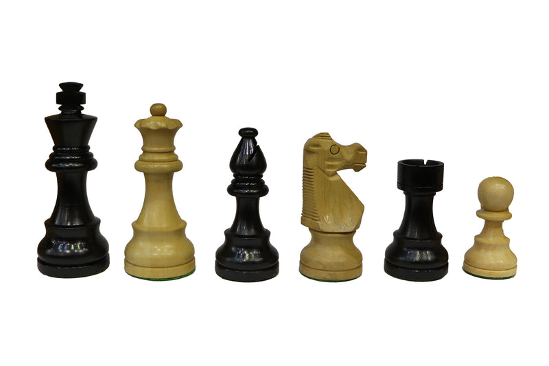 Classic Staunton Ebonised Chess Pieces 3.75" King