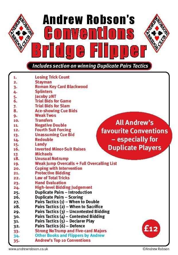 Andrew Robson's Conventions Bridge Flipper