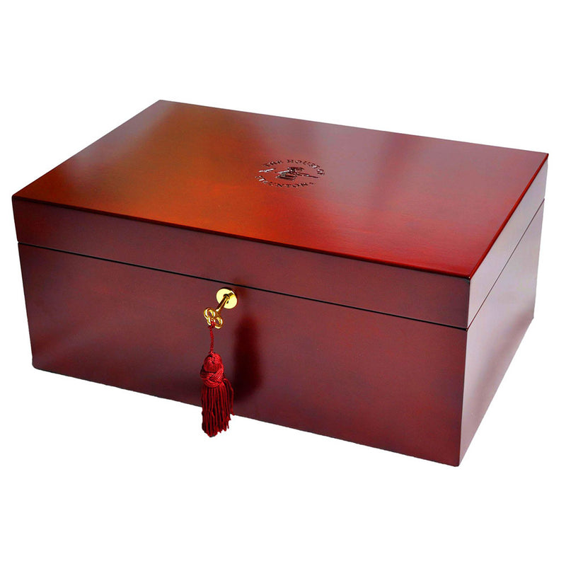 Deluxe Red Burl Fitted Coffer Chess Box