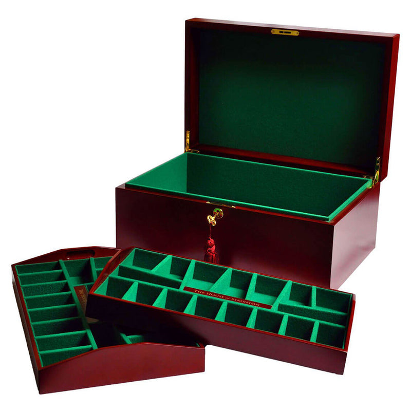 Brass Staunton Chess Combination (Brass Set, Superior A Board, Fitted Box)