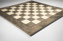 High Gloss Grey Ash Burl and White Erable Chess Board