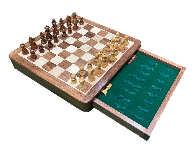 Luxury Push-Draw Magnetic Chess Set