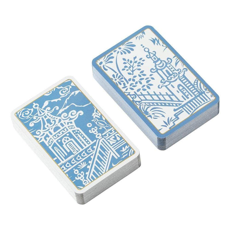 Caspari Double Deck Playing Cards - Pagoda Toile