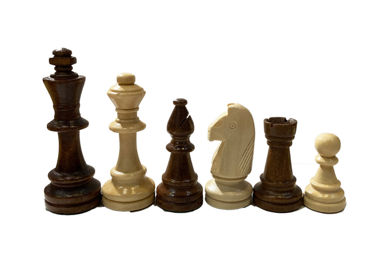 Standard Wooden Staunton Chess Pieces 3.8" King